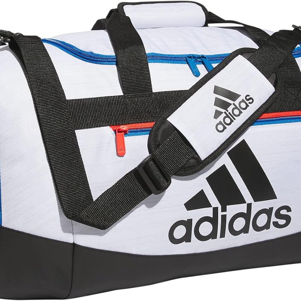 Unisex Defender 4.0 Gym Duffel Bag for Men and Women, Two Tone White-Clear Onix/